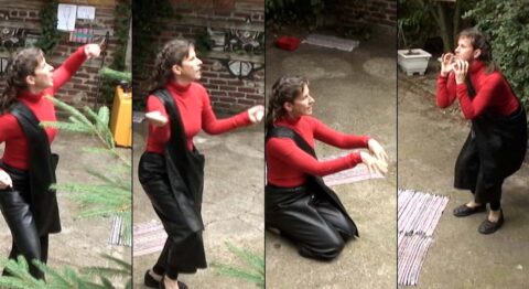 Clara Gibson Maxwell dévoile sa vidéodanse « Lire aux cabinets » lors de la fête des Thermopyles - Critique sortie Danse Paris Jardin des Thermopyles